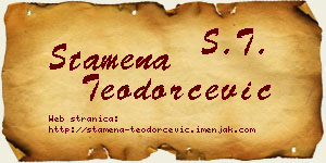 Stamena Teodorčević vizit kartica
